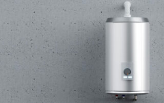 smart water heater on a gray background