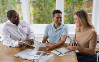 couple consulting with a Lennox dealer